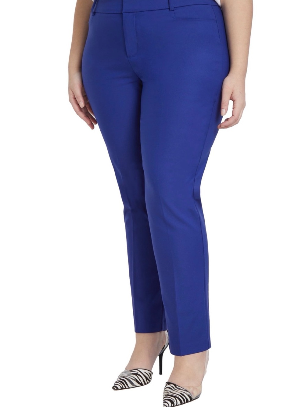 ELOQUII Kady Fit Double-Weave Pants Cobalt Blue Size 16R